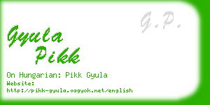 gyula pikk business card